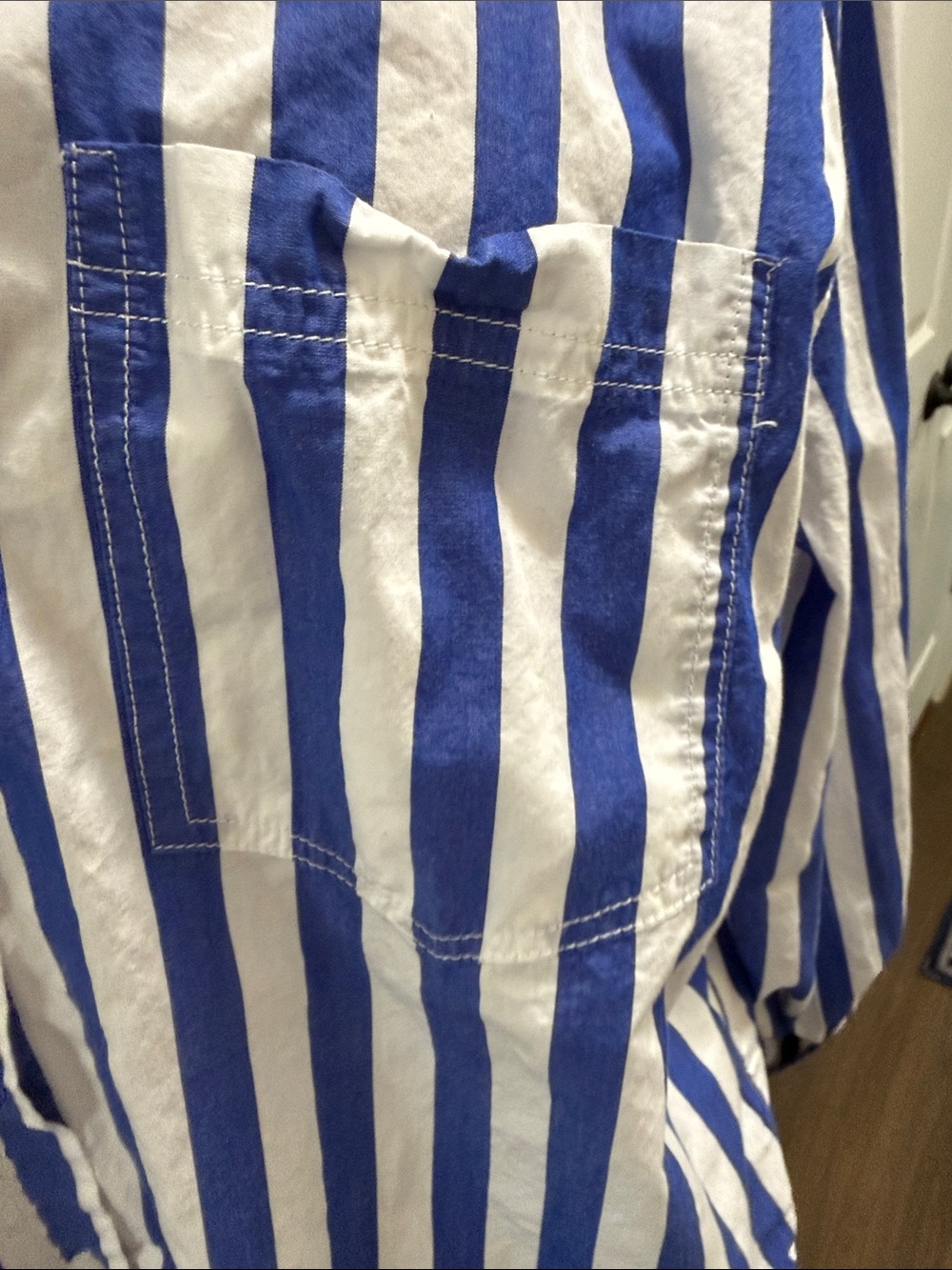 J.Crew Garcon classic Blue and White Vertical Stripe Button-Down Shirt - Picture 4 of 8
